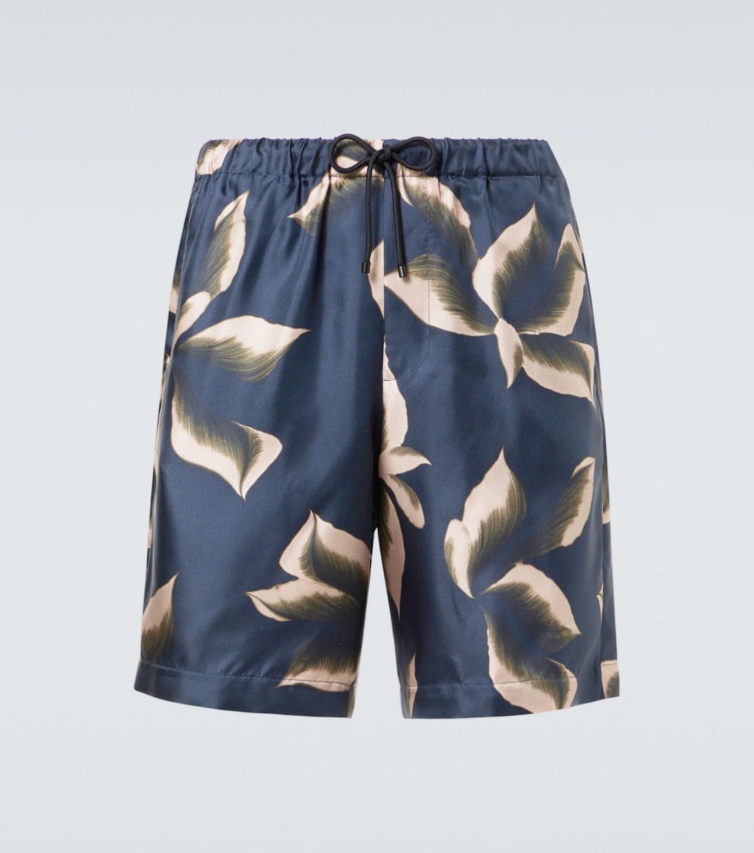 Shorts in seta con stampa | Dries Van Noten