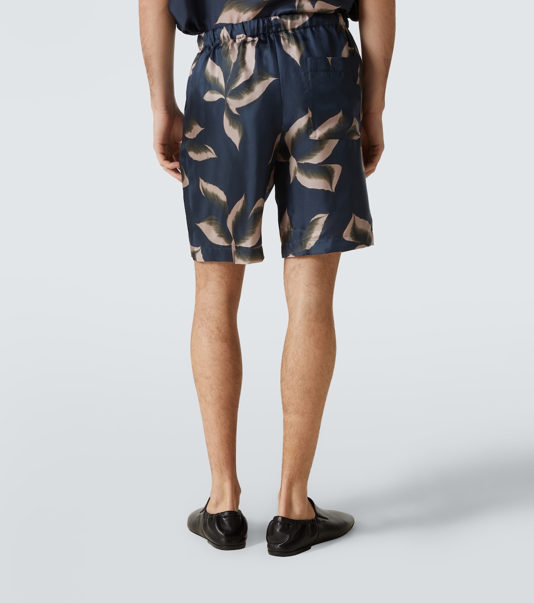 Shorts in seta con stampa | Dries Van Noten