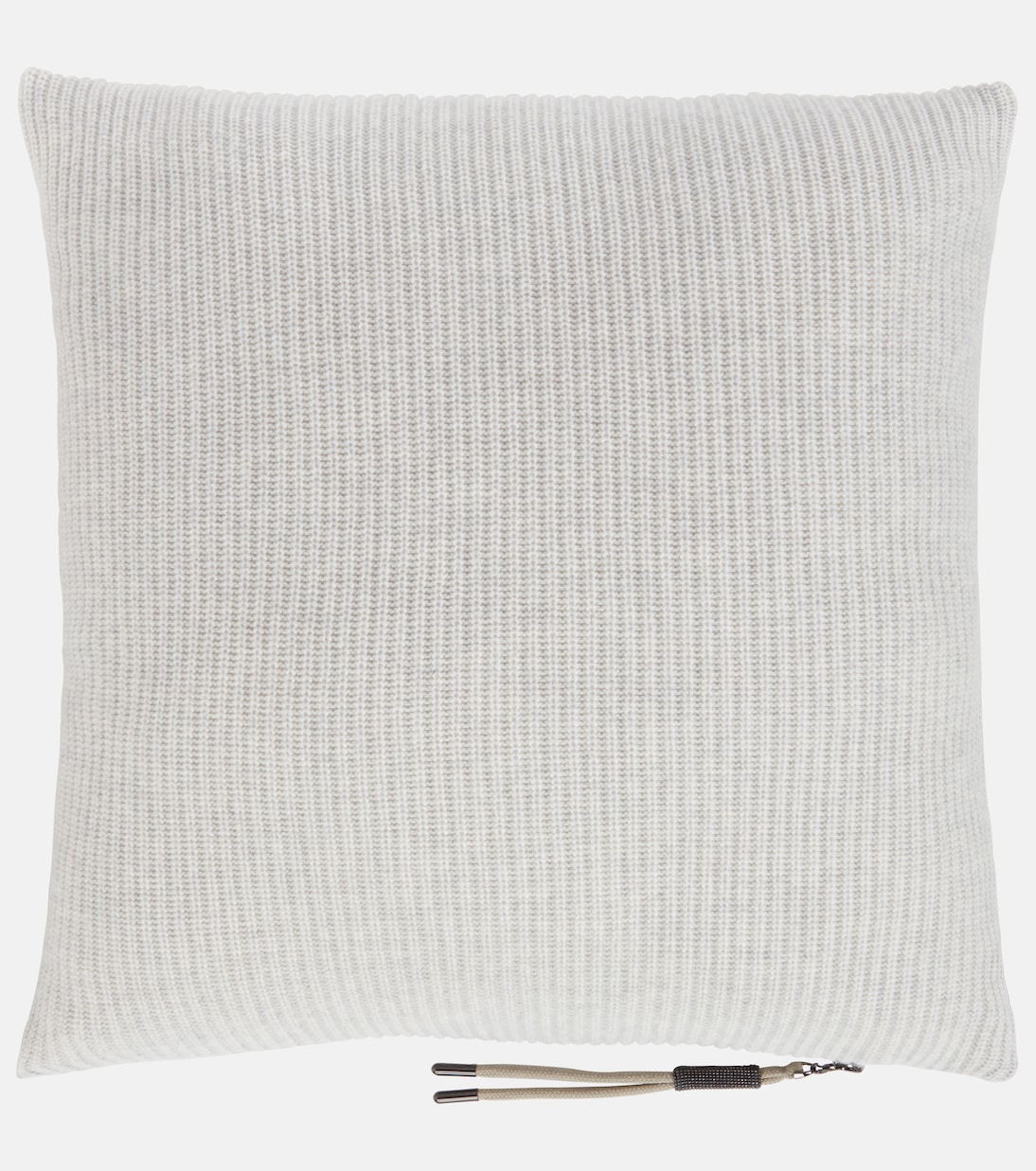 Ribbed-knit cashmere pillow | Brunello Cucinelli
