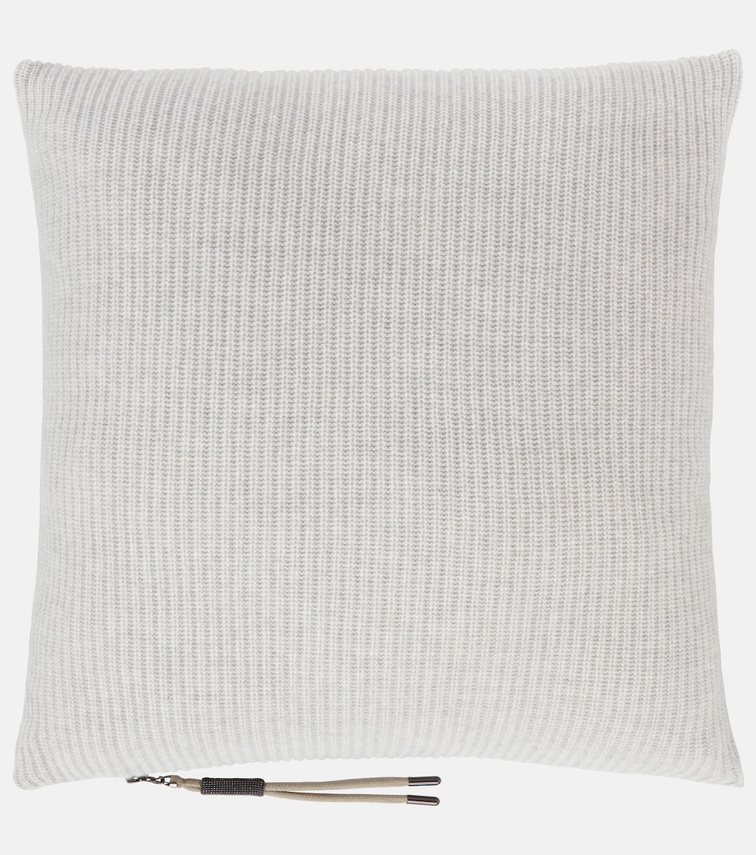 Ribbed-knit cashmere pillow | Brunello Cucinelli