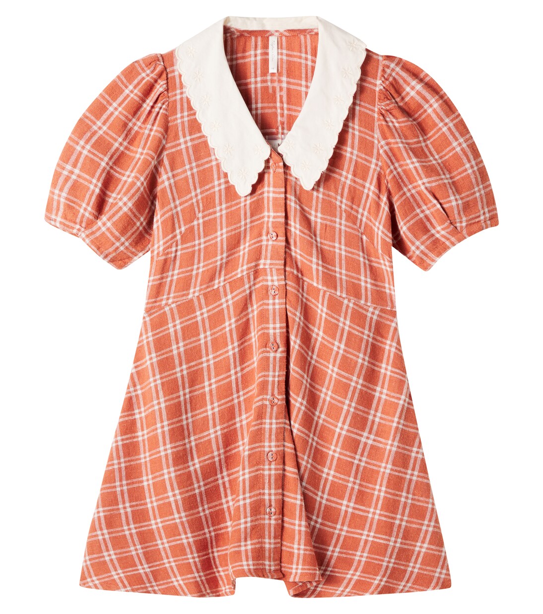 Del Mar checked linen-blend dress | Rylee + Cru