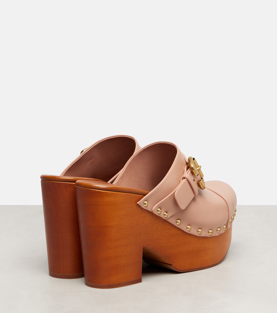 Jeannette 80 studded leather clogs | Chloé