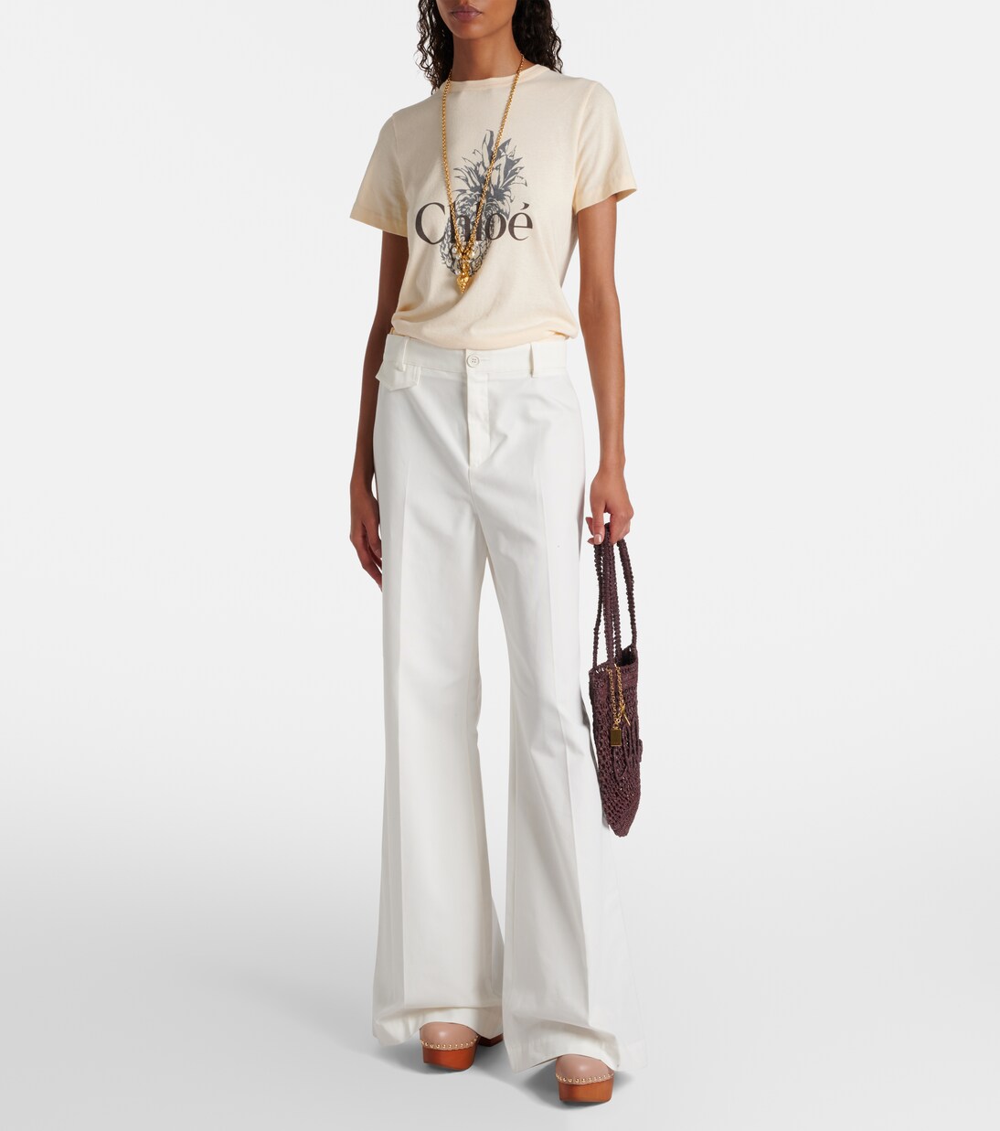 Jeannette 80 studded leather clogs | Chloé