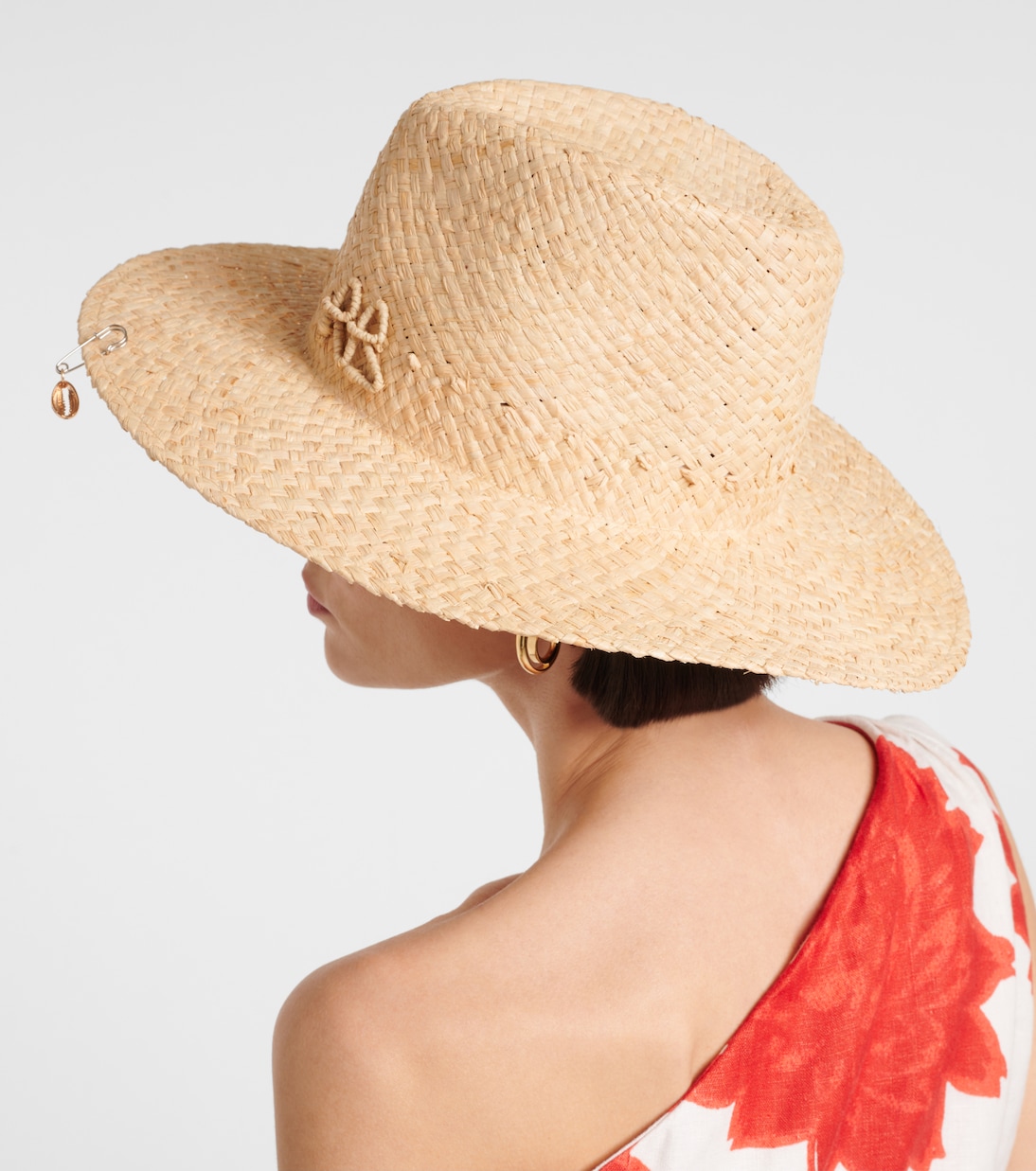 Fedora en paille à logo et perles fantaisie | Ruslan Baginskiy