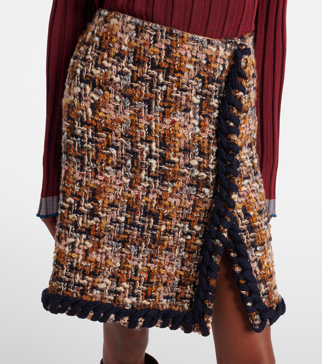 Minifalda de tweed en mezcla de lana | Etro