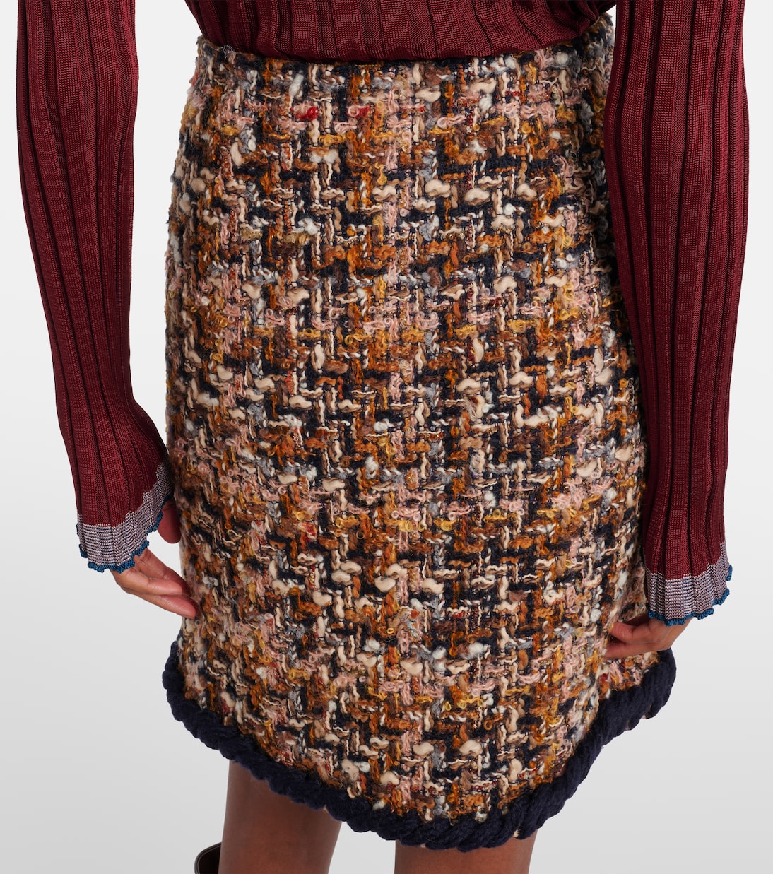 Minifalda de tweed en mezcla de lana | Etro