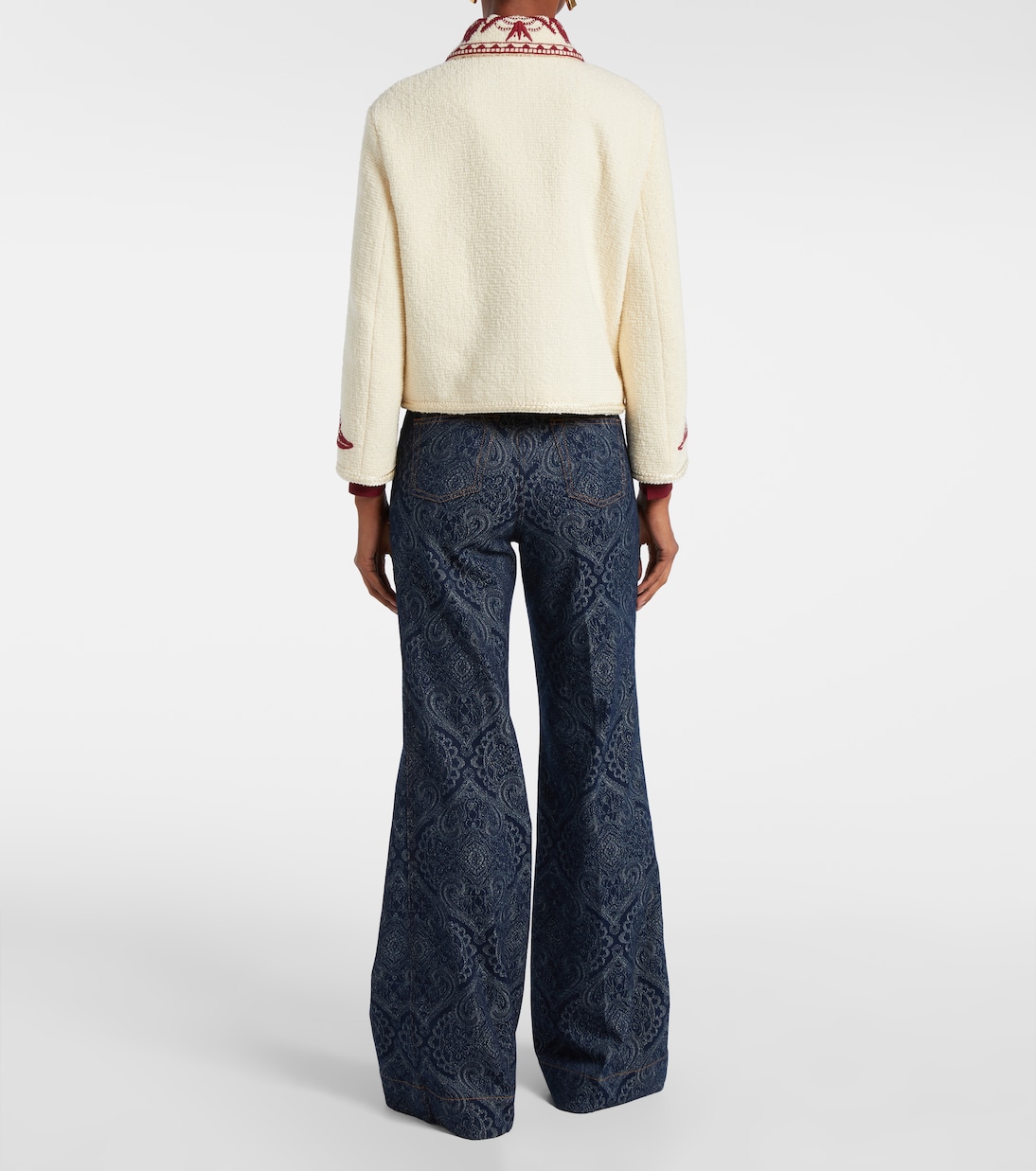 Giacca in lana bouclé con ricamo | Etro