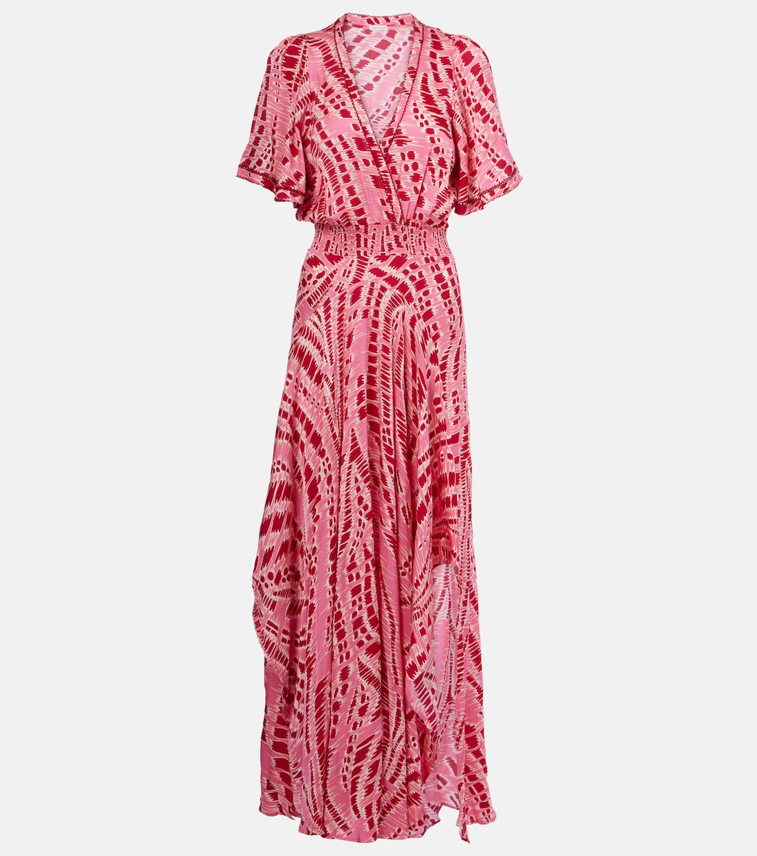 Robe midi Mabelle imprimée en satin | Poupette St Barth