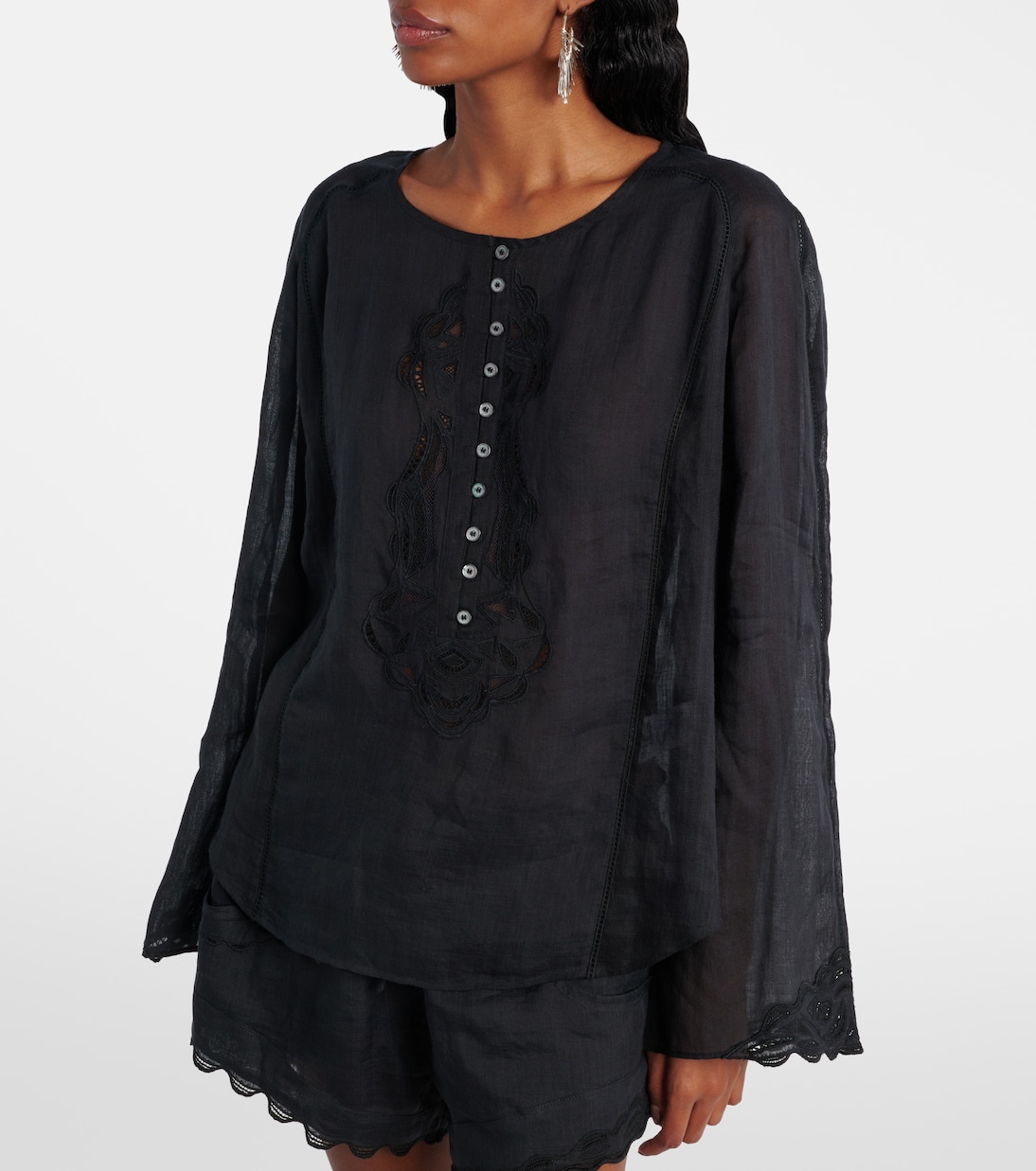 Blusa Luciele in ramia con ricamo | Isabel Marant