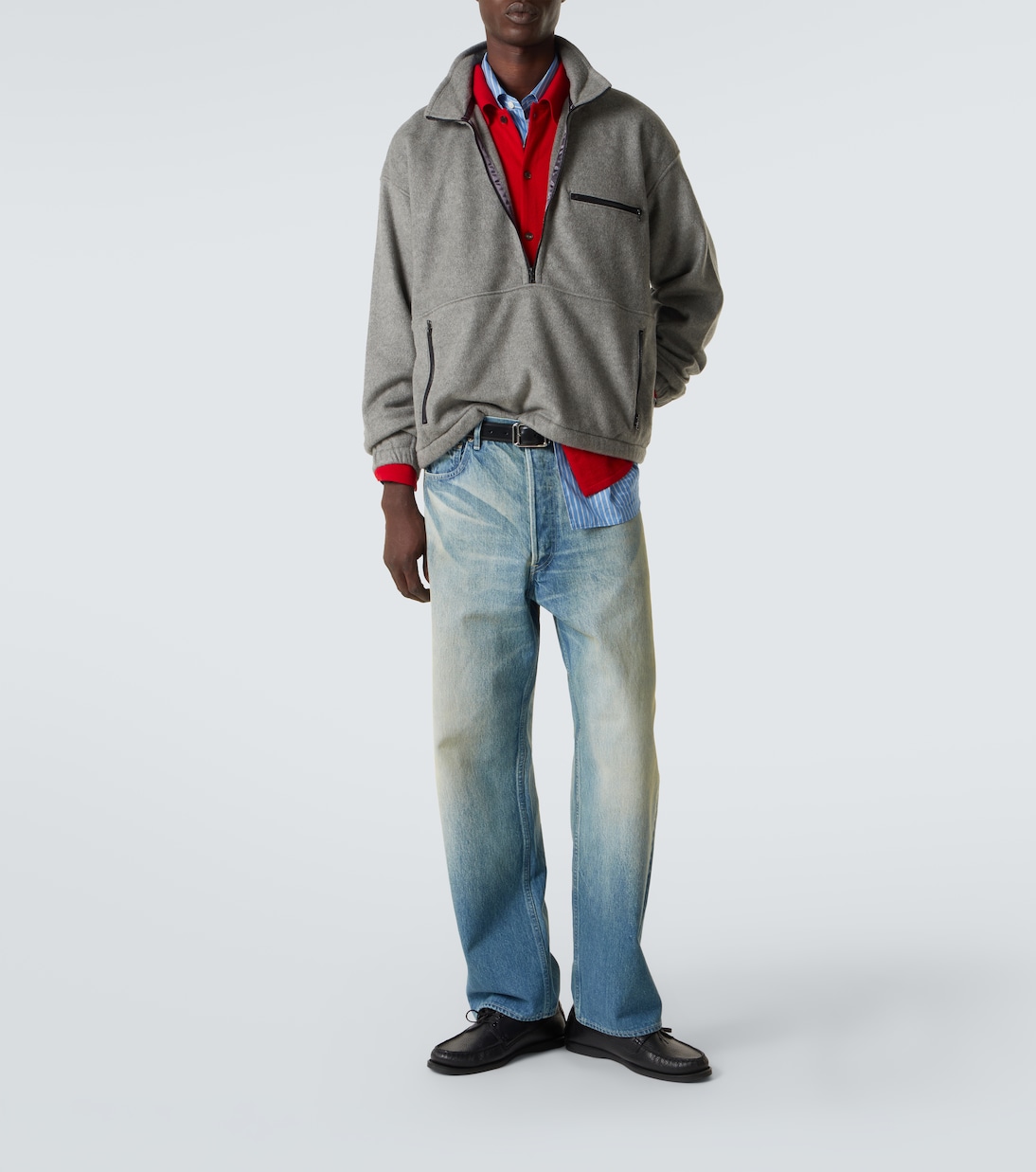 Sweatshirt aus Seiden-Fleece | Auralee