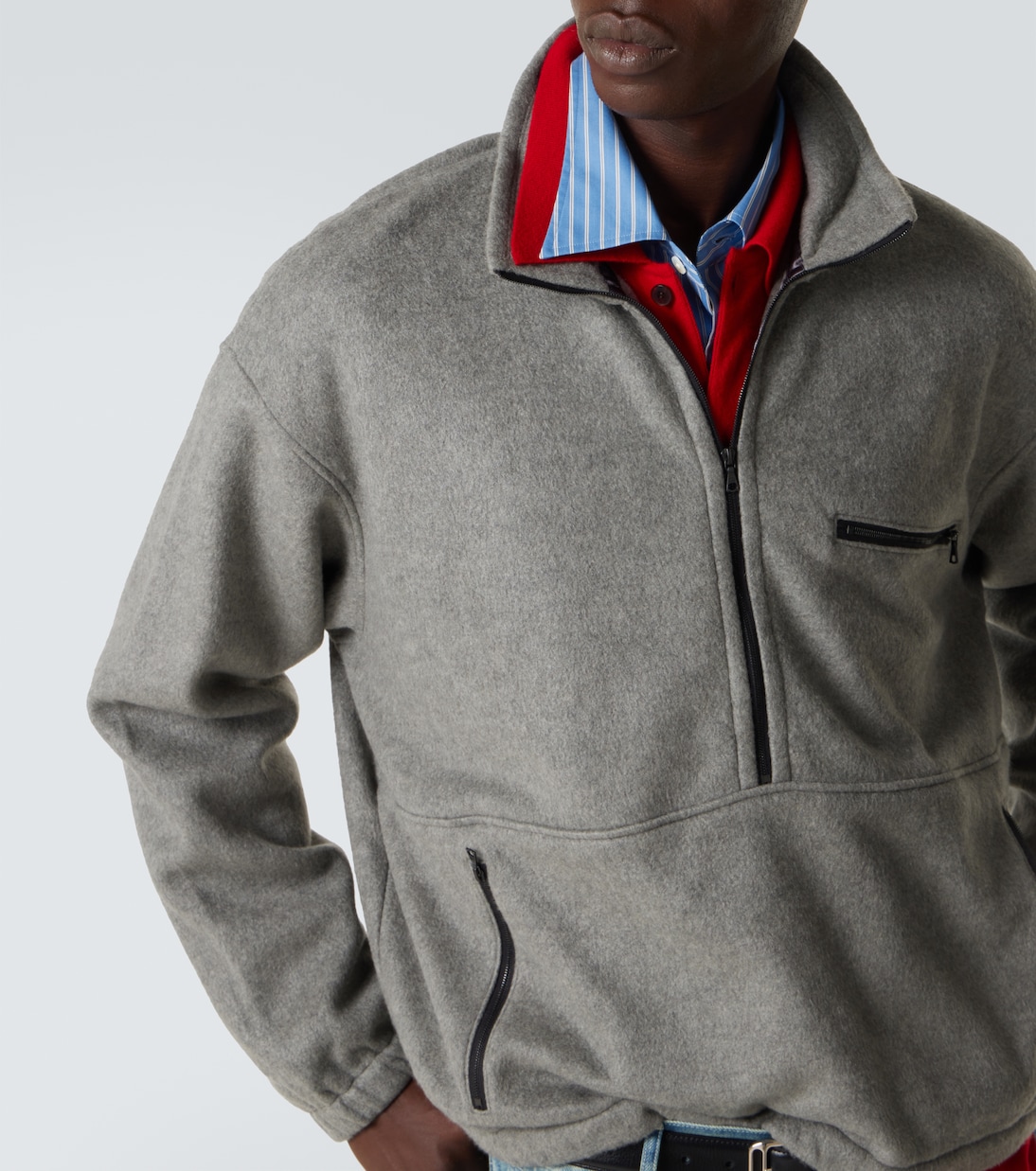 Sweatshirt aus Seiden-Fleece | Auralee