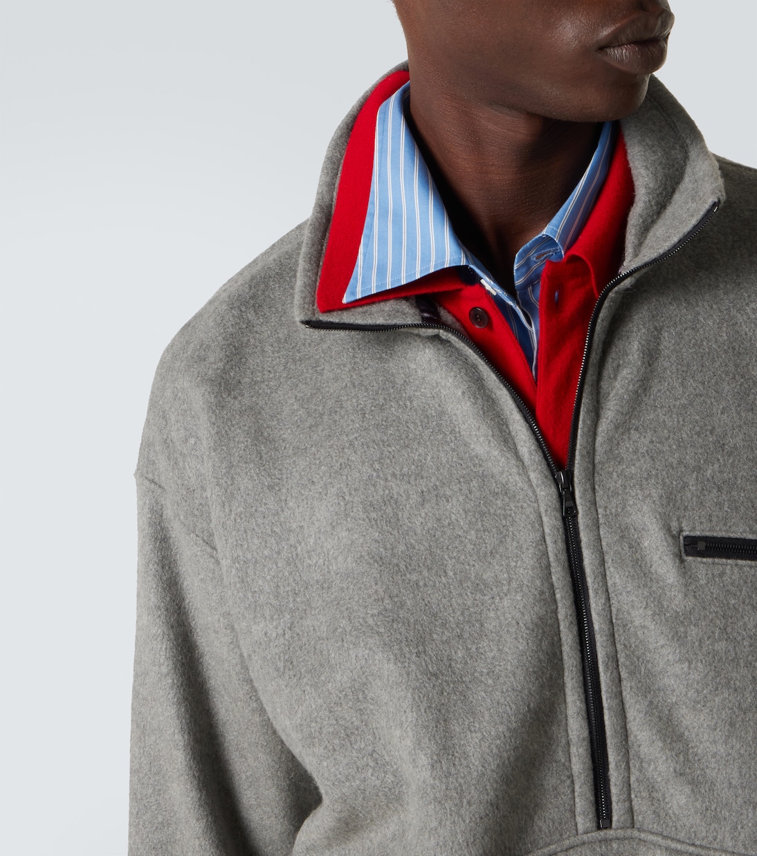 Sweatshirt aus Seiden-Fleece | Auralee