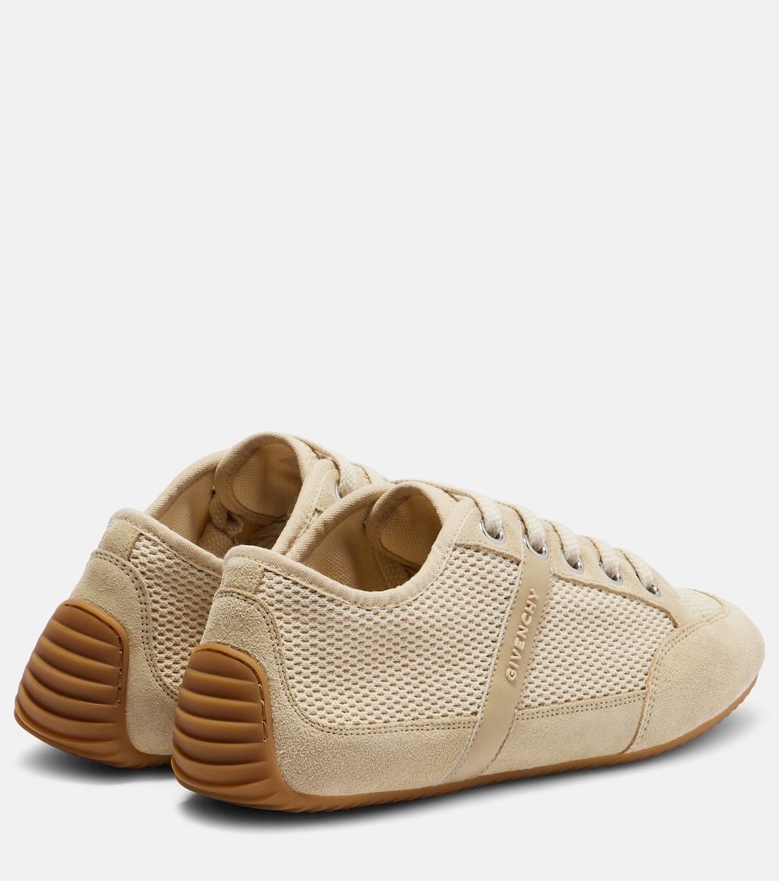 Slim suede-trimmed sneakers | Givenchy