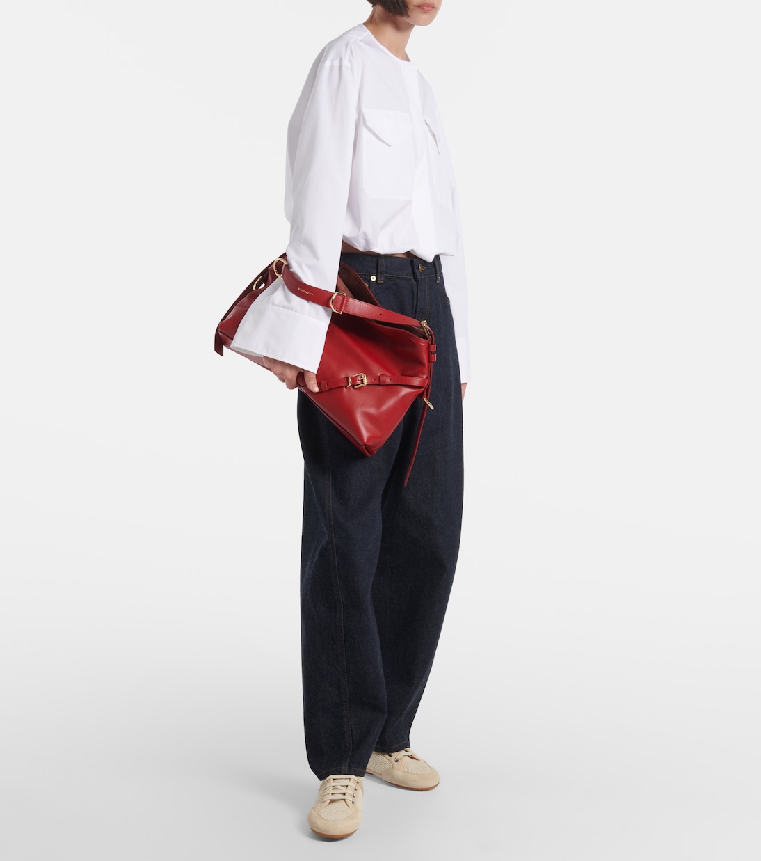 Slim suede-trimmed sneakers | Givenchy