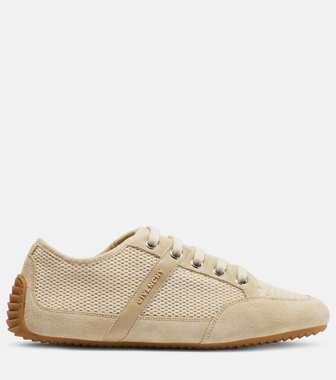 Slim suede-trimmed sneakers | Givenchy