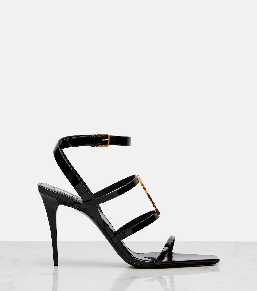 Cassandra 90 patent leather sandals | Saint Laurent