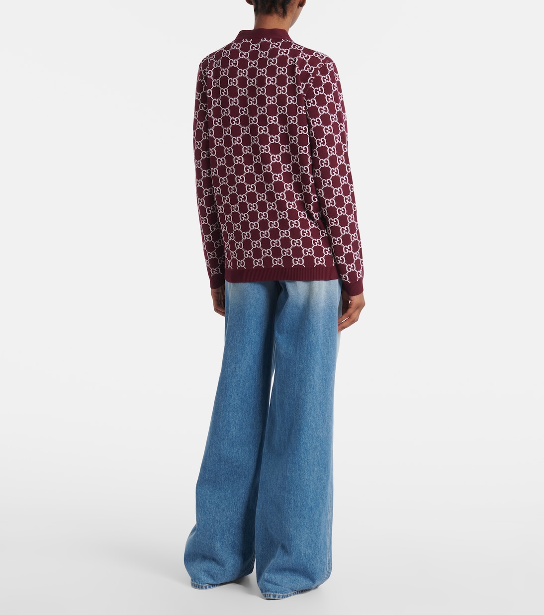 GG reversible wool-blend jacquard cardigan | Gucci