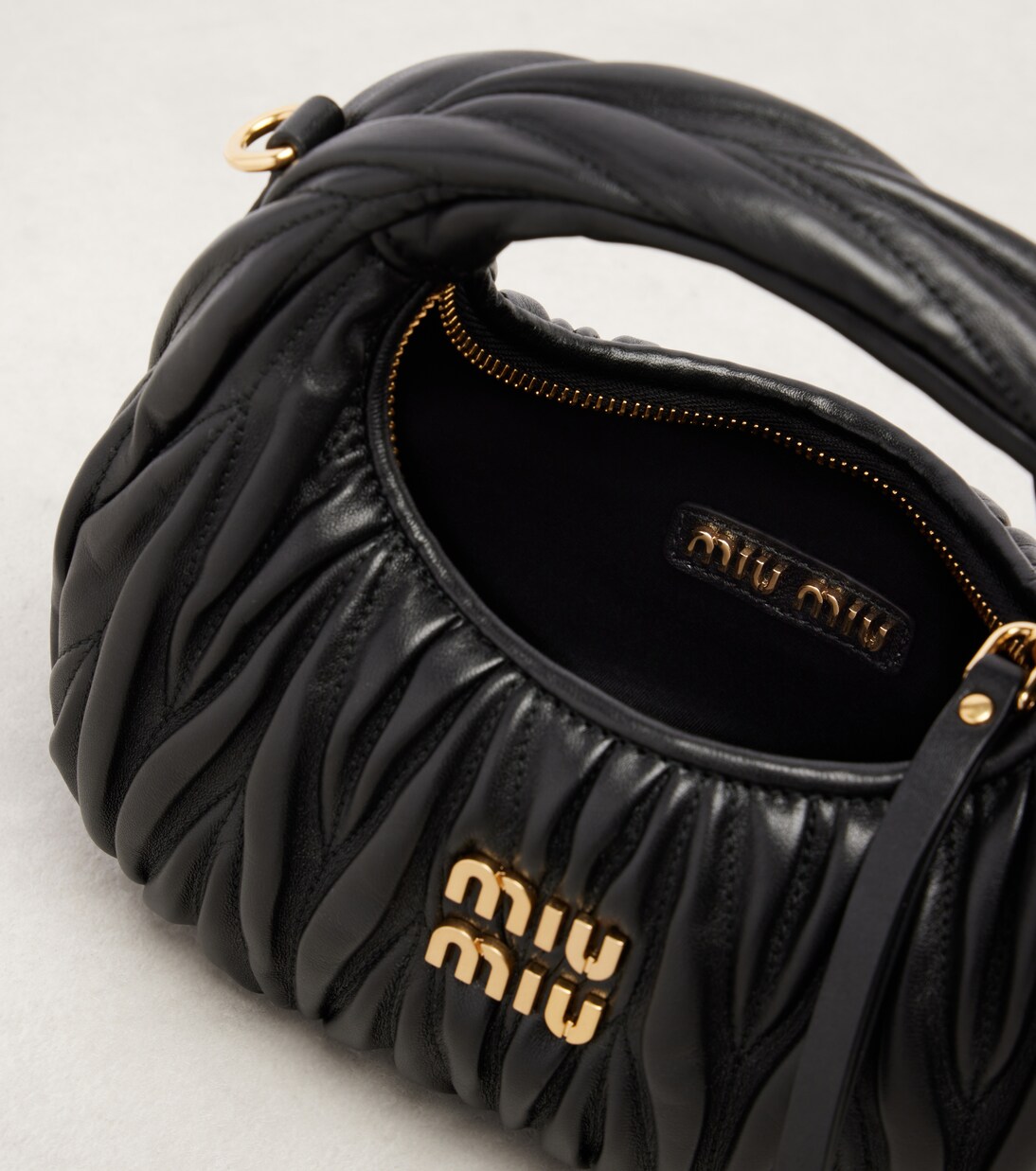Wander Mini matelassé leather tote bag | Miu Miu