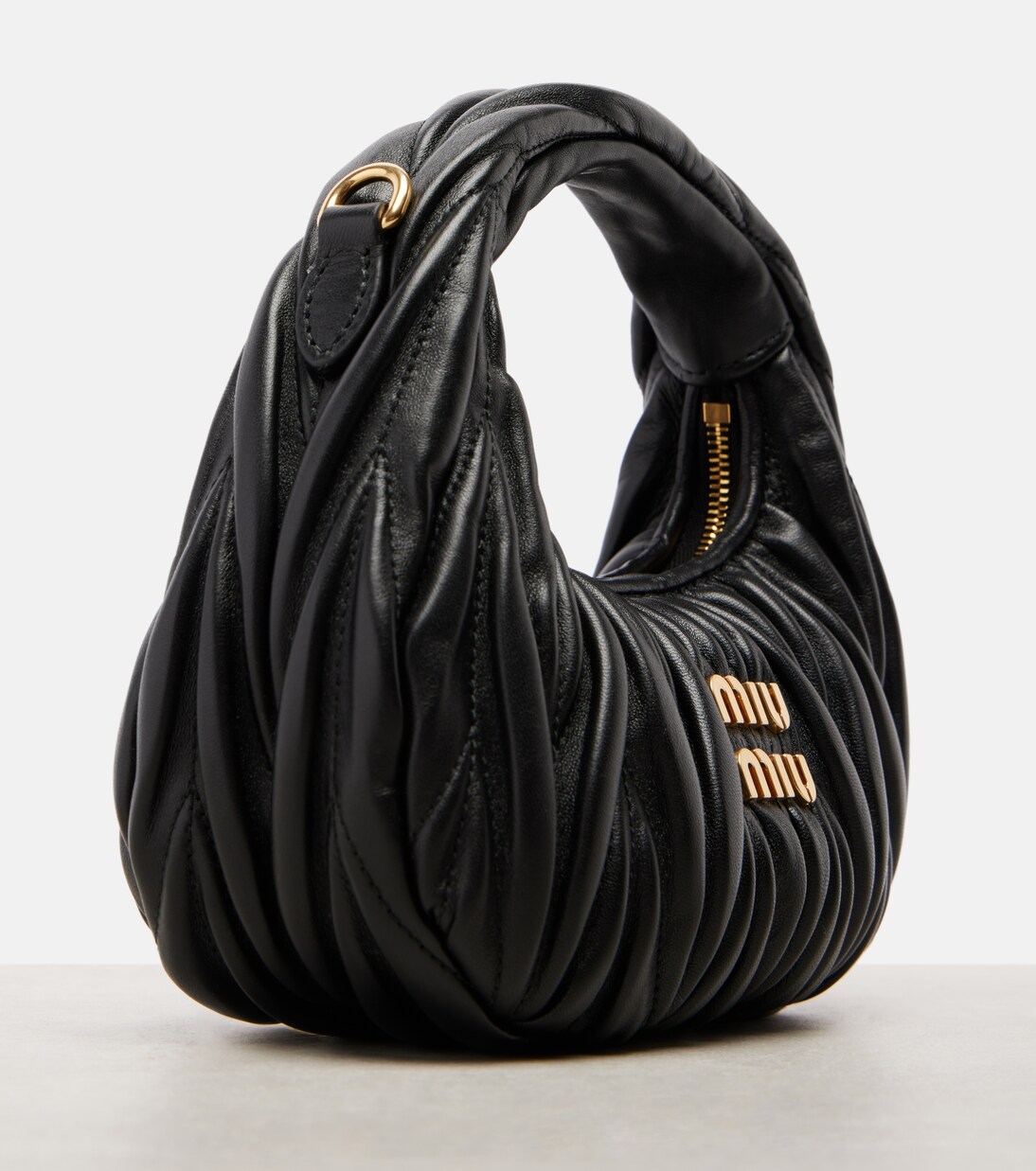 Wander Mini matelassé leather tote bag | Miu Miu