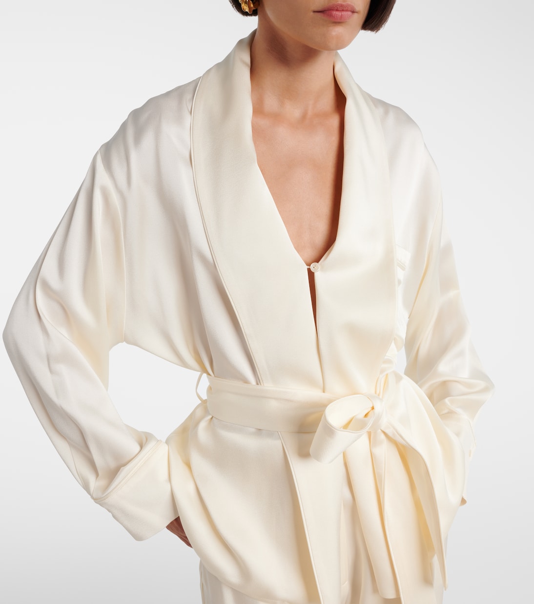 Wickeltop aus Satin  | Victoria Beckham