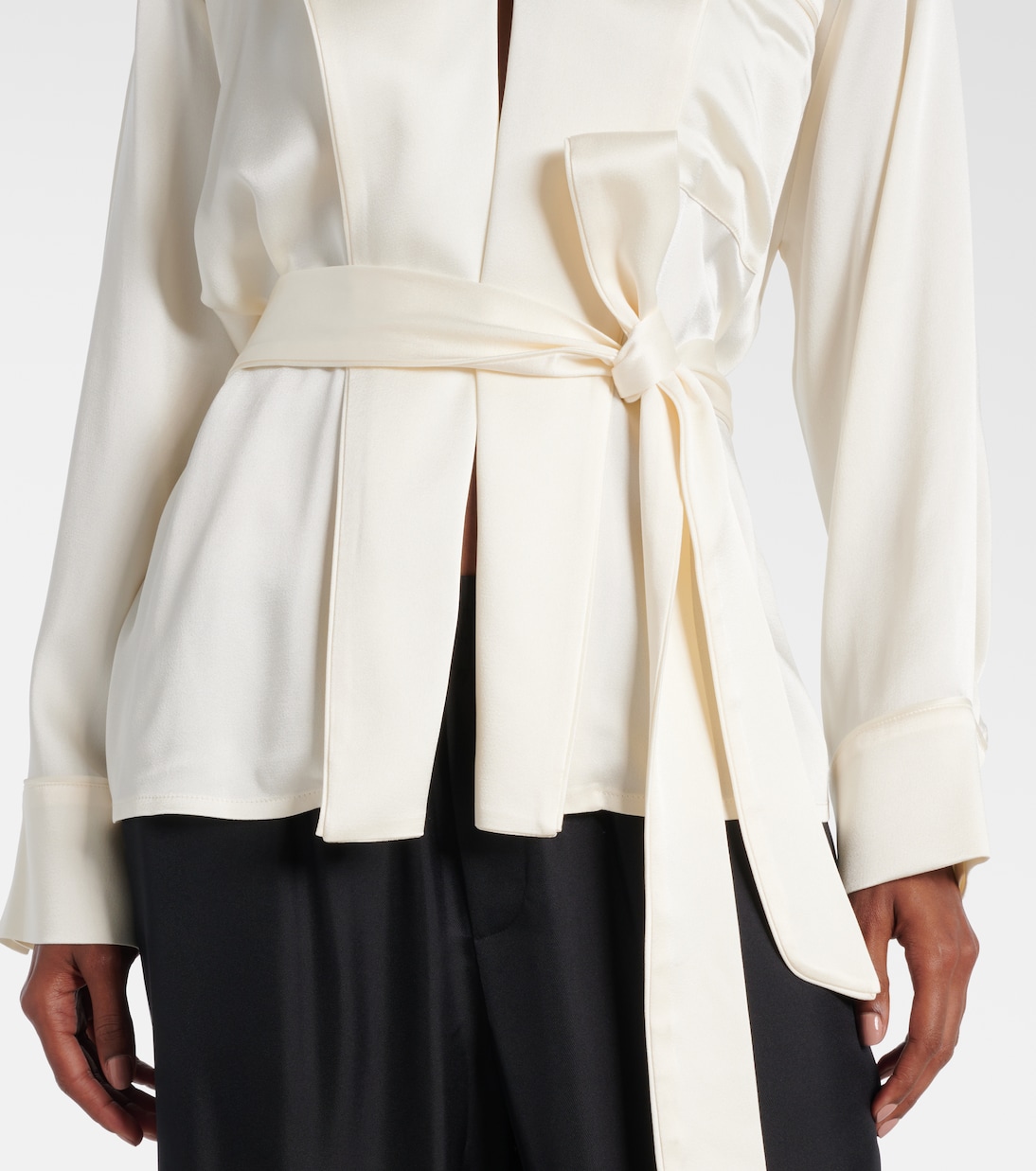 Wickeltop aus Satin  | Victoria Beckham