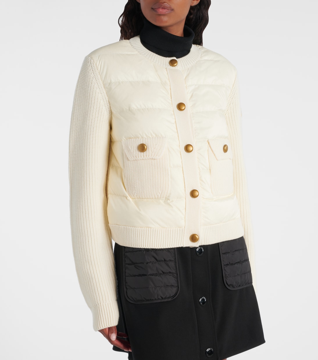 Down-paneled virgin wool cardigan | Moncler