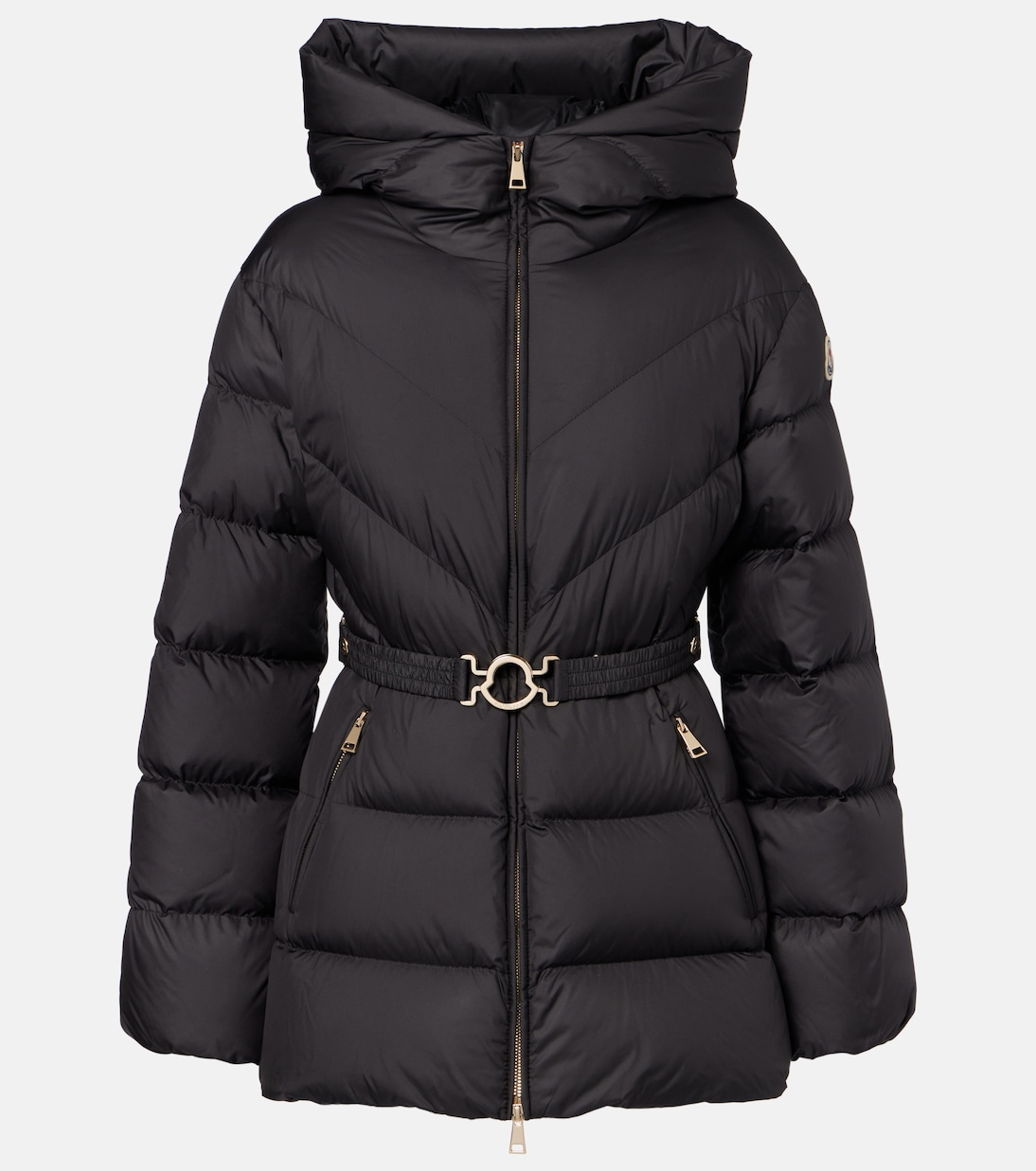 Brosse belted hooded down jacket | Moncler
