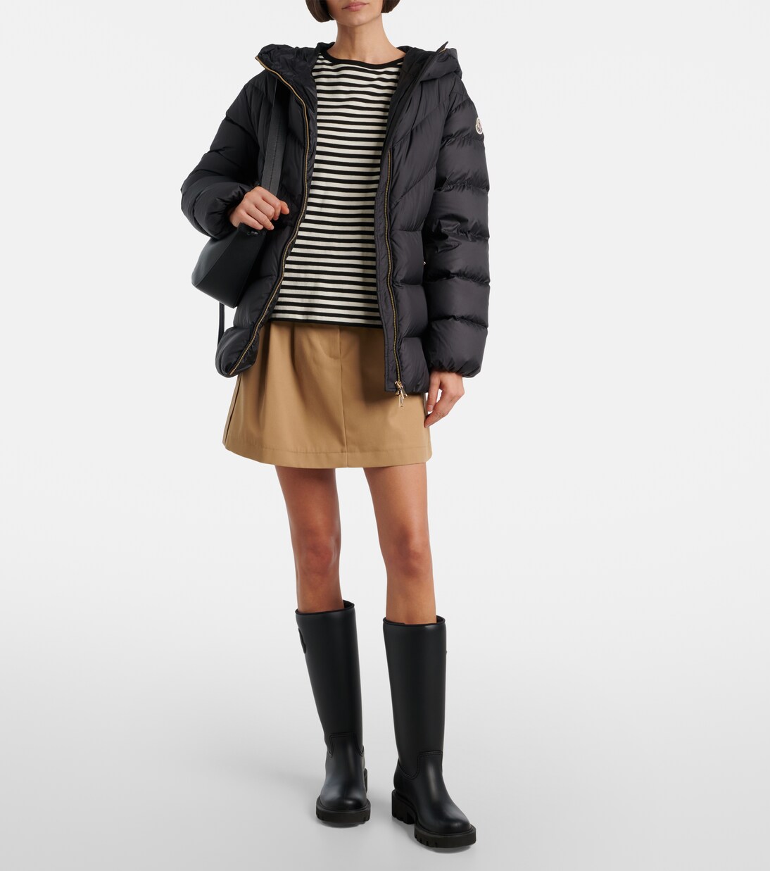 Brosse belted hooded down jacket | Moncler