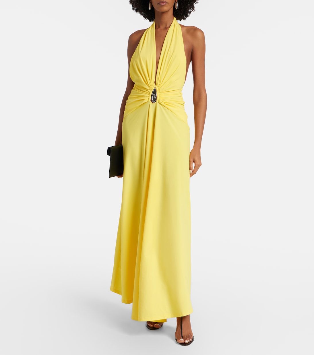 Embellished ruched jersey maxi dress | Christopher Esber