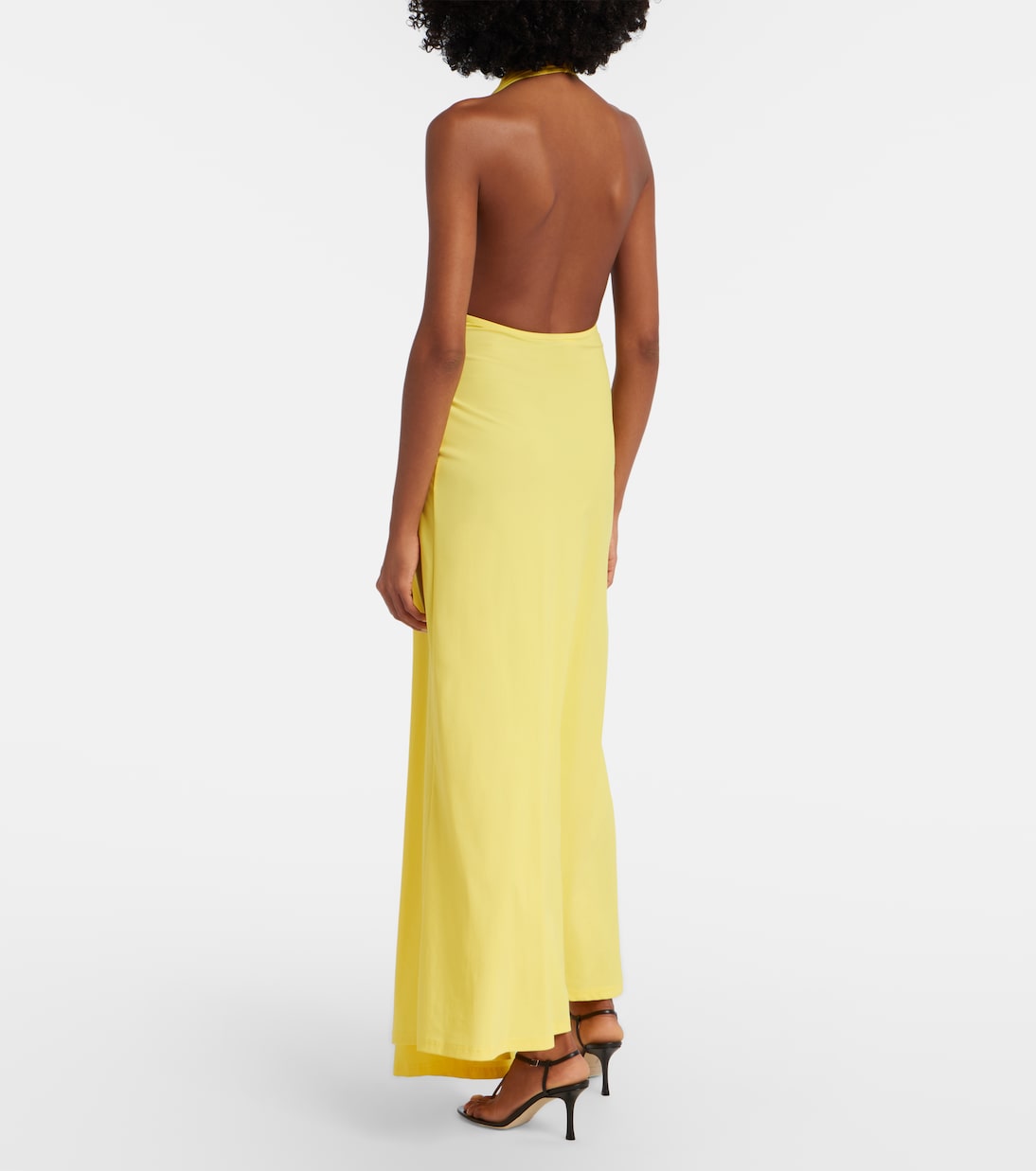 Embellished ruched jersey maxi dress | Christopher Esber