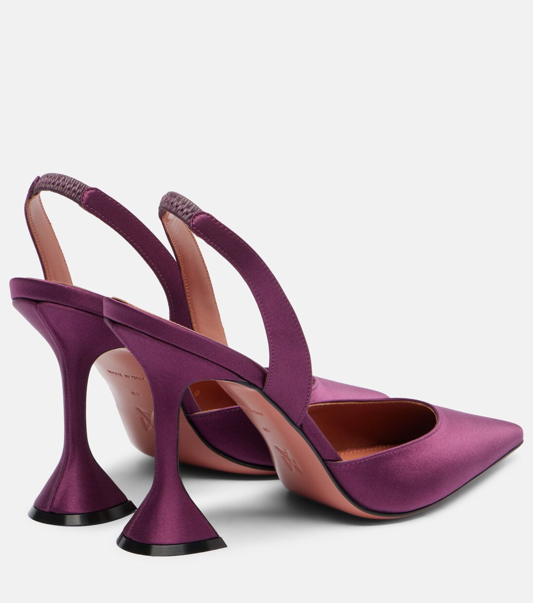Holli 95 satin slingback pumps | Amina Muaddi