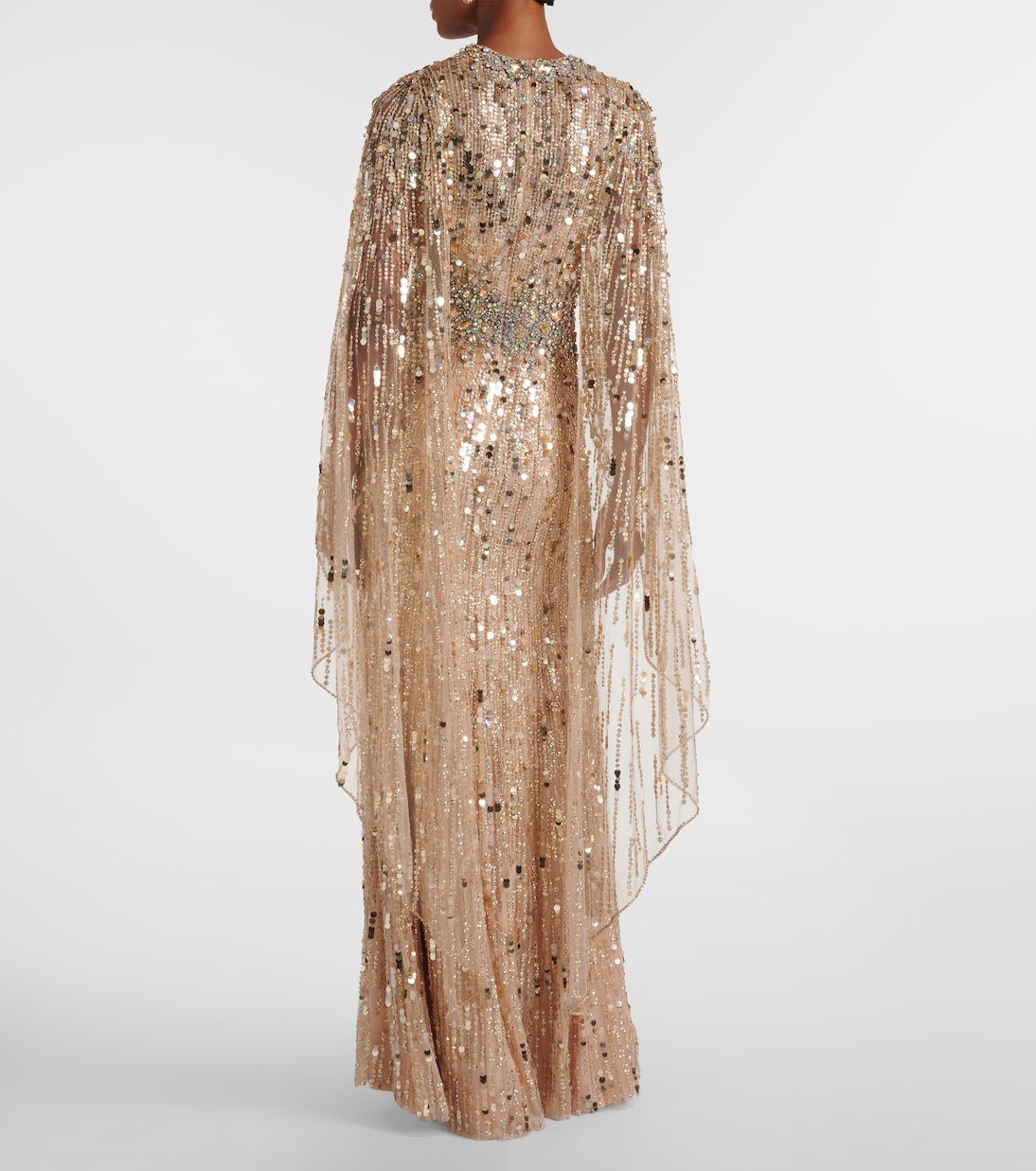 Honey Dew caped embellished gown | Jenny Packham