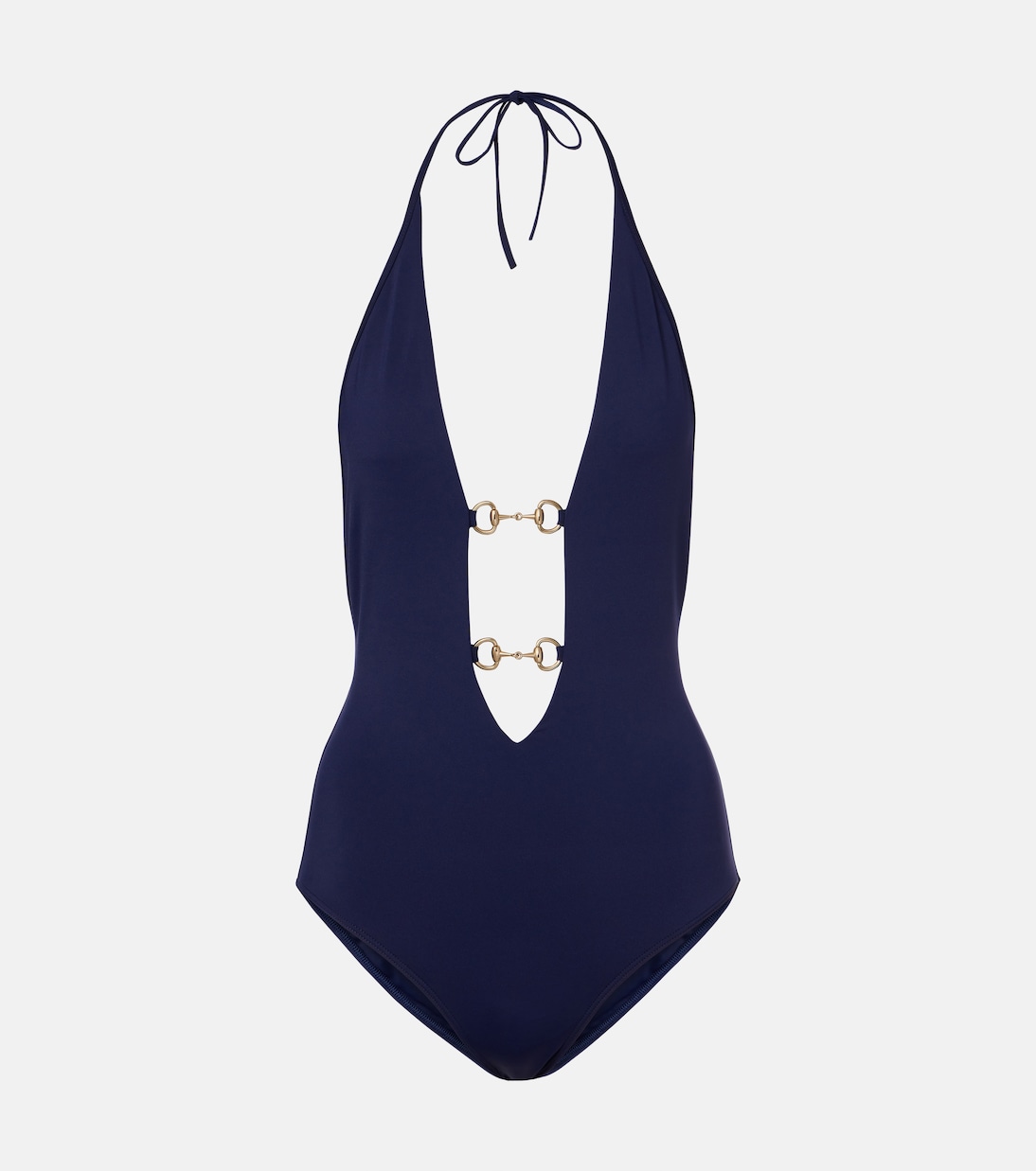 Horsebit halterneck swimsuit | Gucci