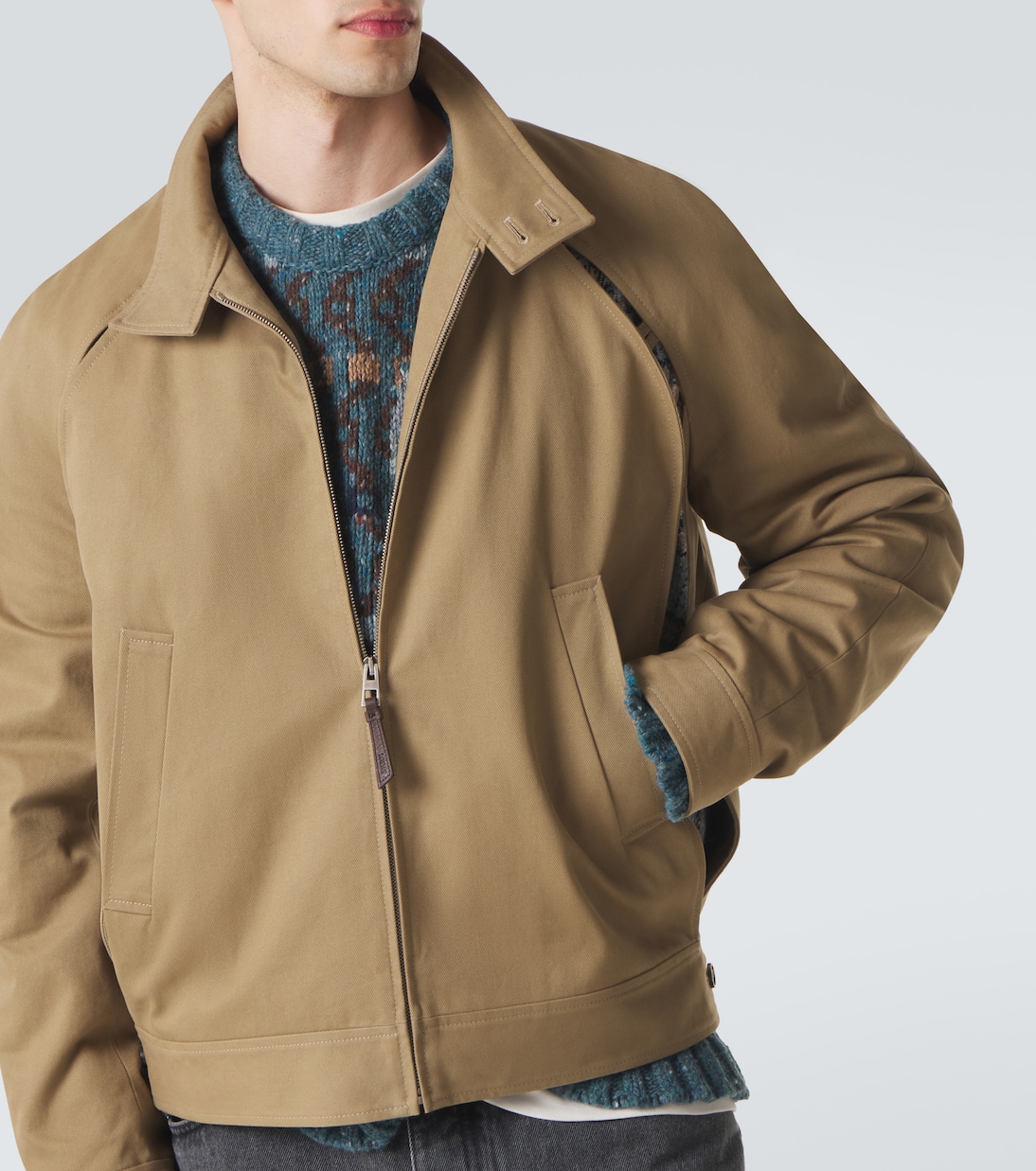 Layered cotton gabardine jacket | Loewe
