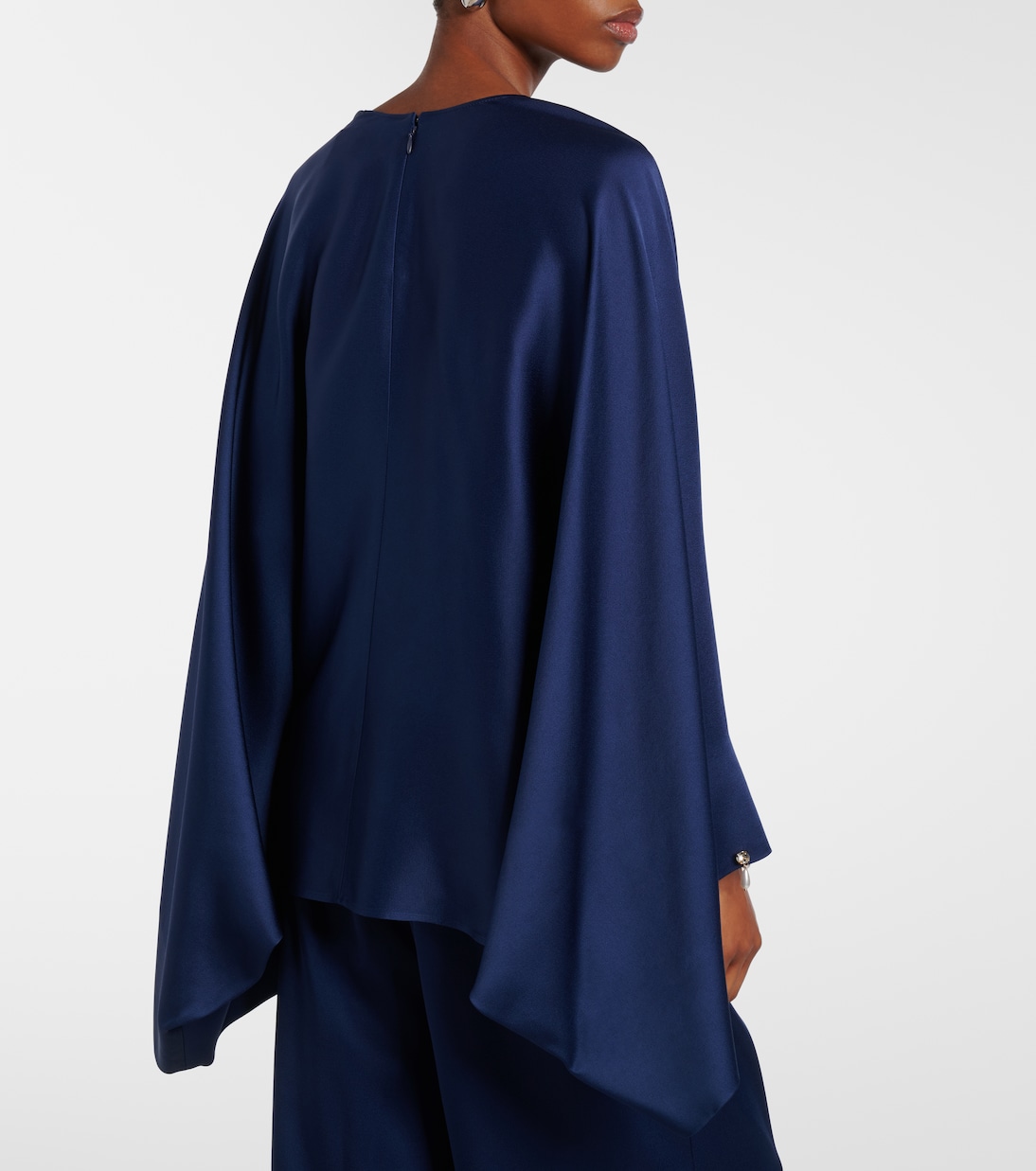 Faux pearl-embellished satin top | Stella McCartney