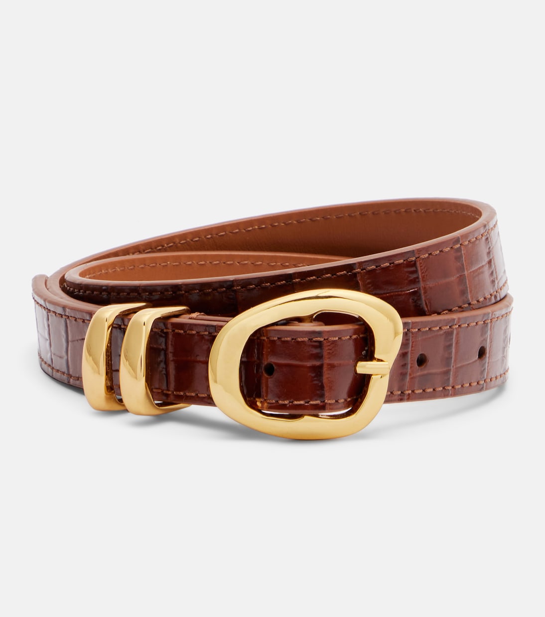 Tugela croc-effect leather belt | Amanu