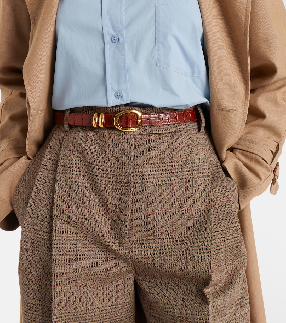 Tugela croc-effect leather belt | Amanu