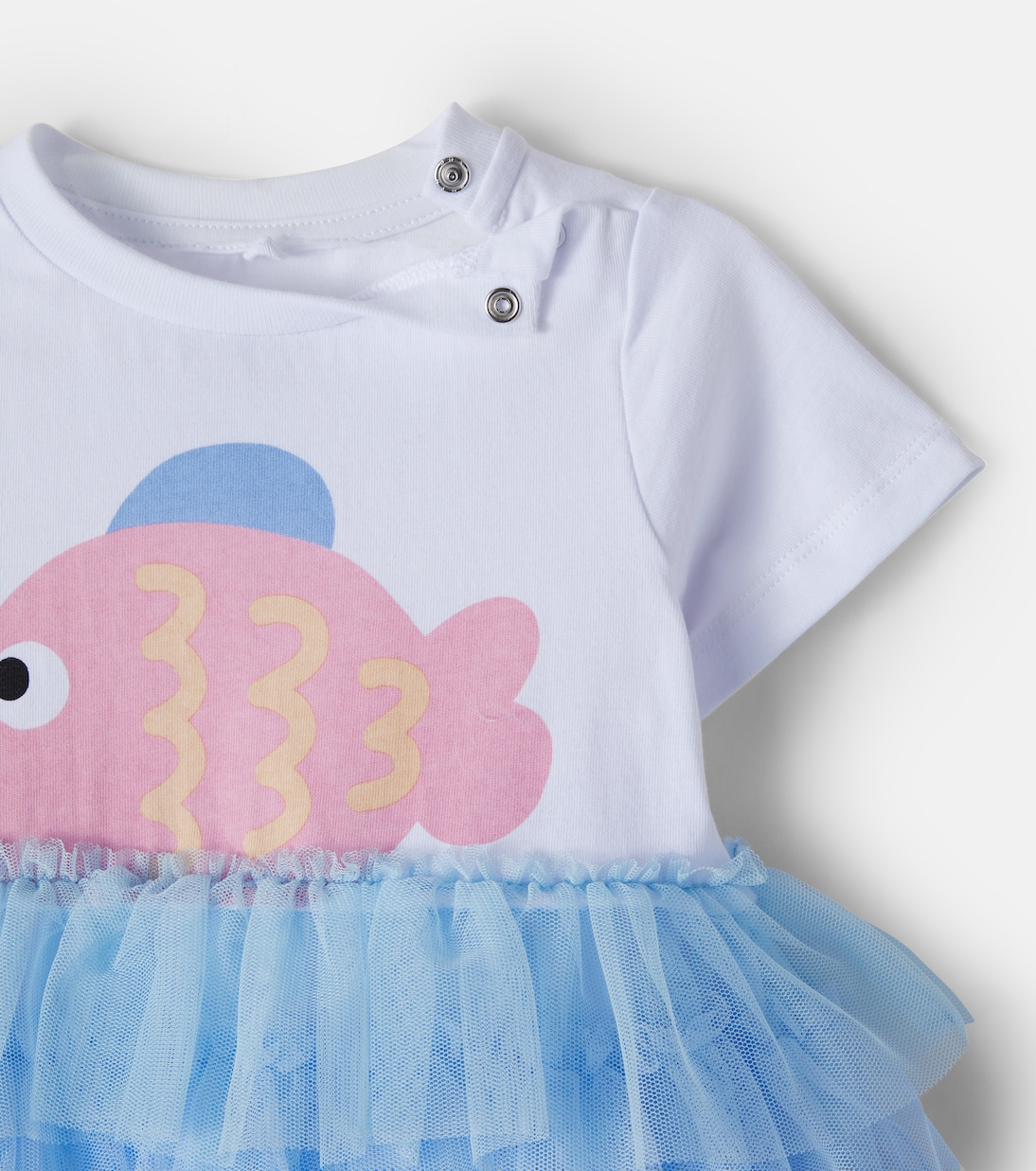 Baby Kleid aus Baumwoll-Jersey und Tüll | Stella McCartney Kids