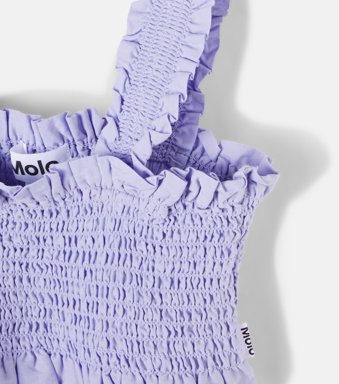 Rolfia ruched cotton top | Molo