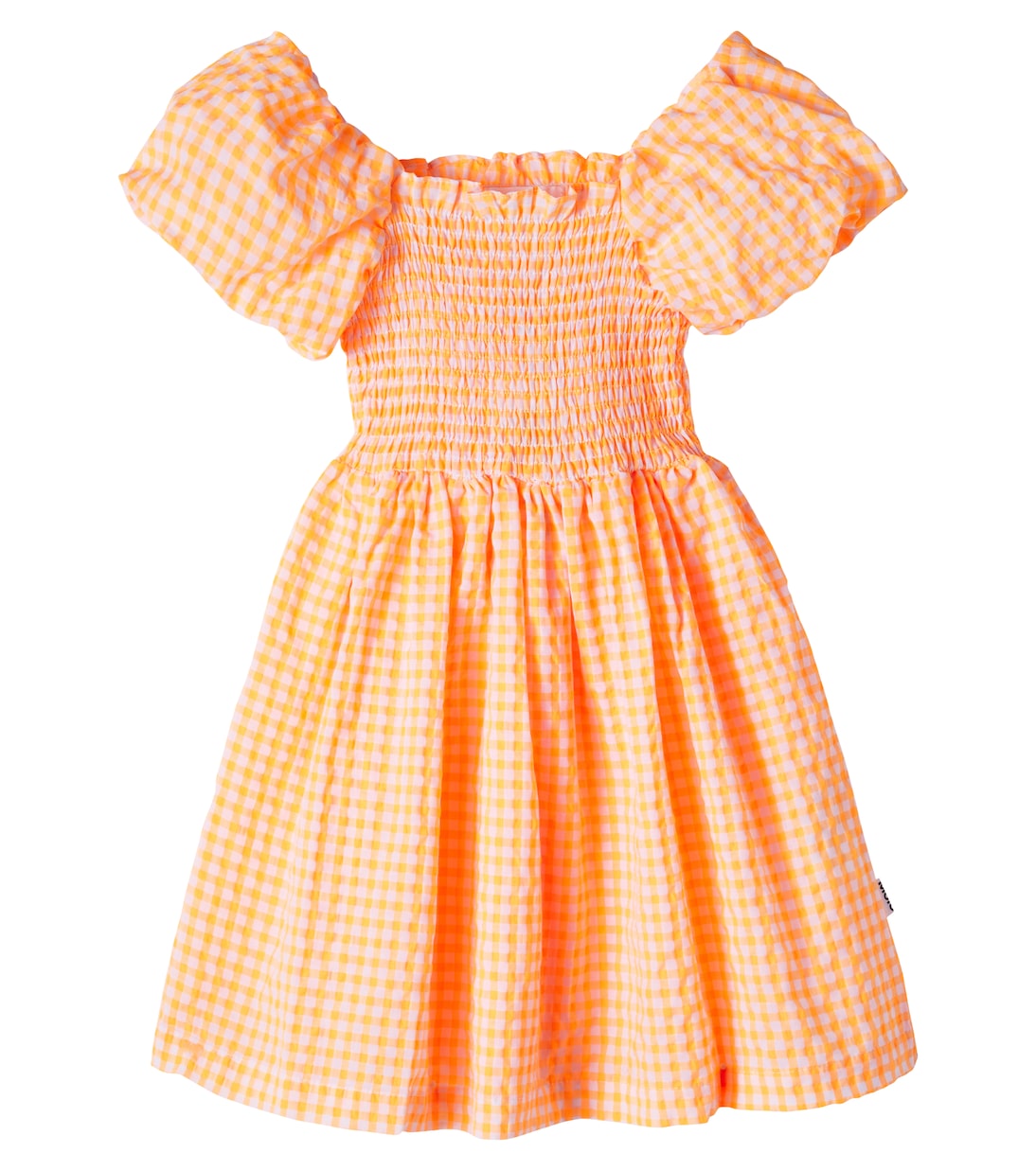 Cherisla gingham cotton-blend seersucker dress  | Molo