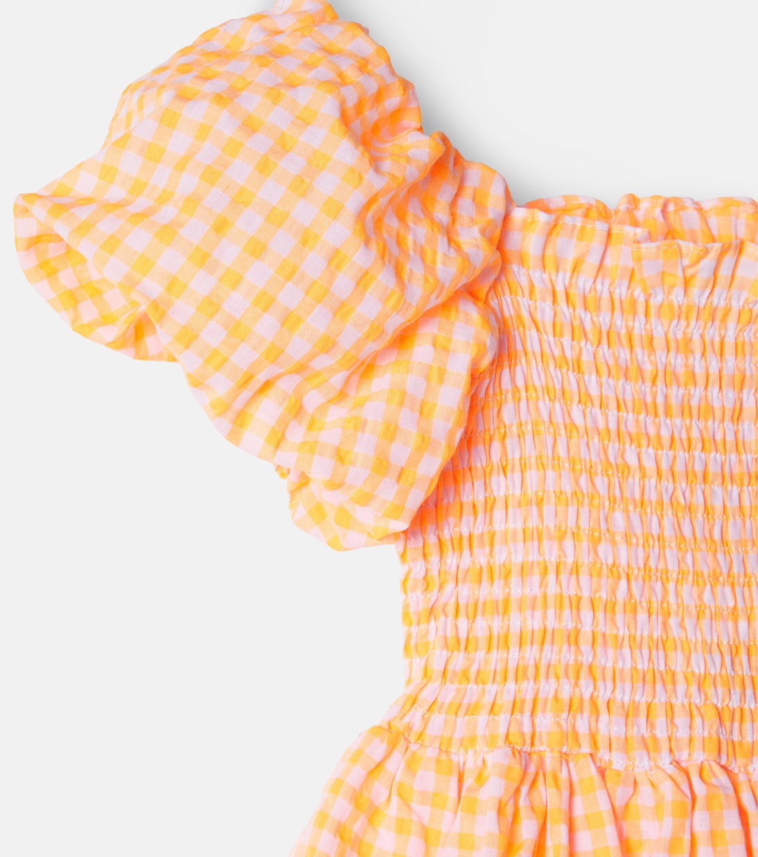 Cherisla gingham cotton-blend seersucker dress  | Molo