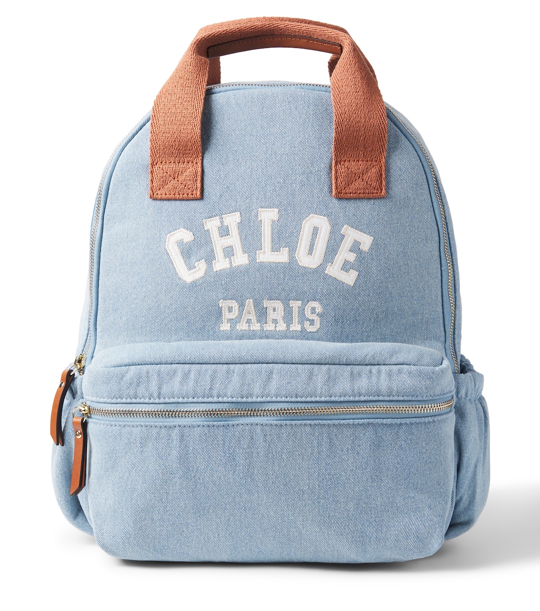 Rucksack aus Denim mit Leder | Chloé Kids