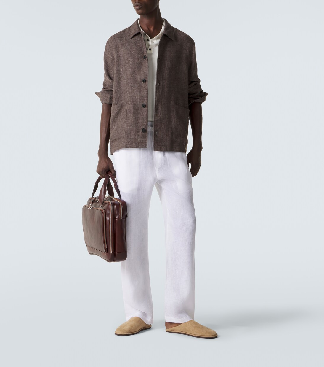 Cotton and linen jacket | Sunspel