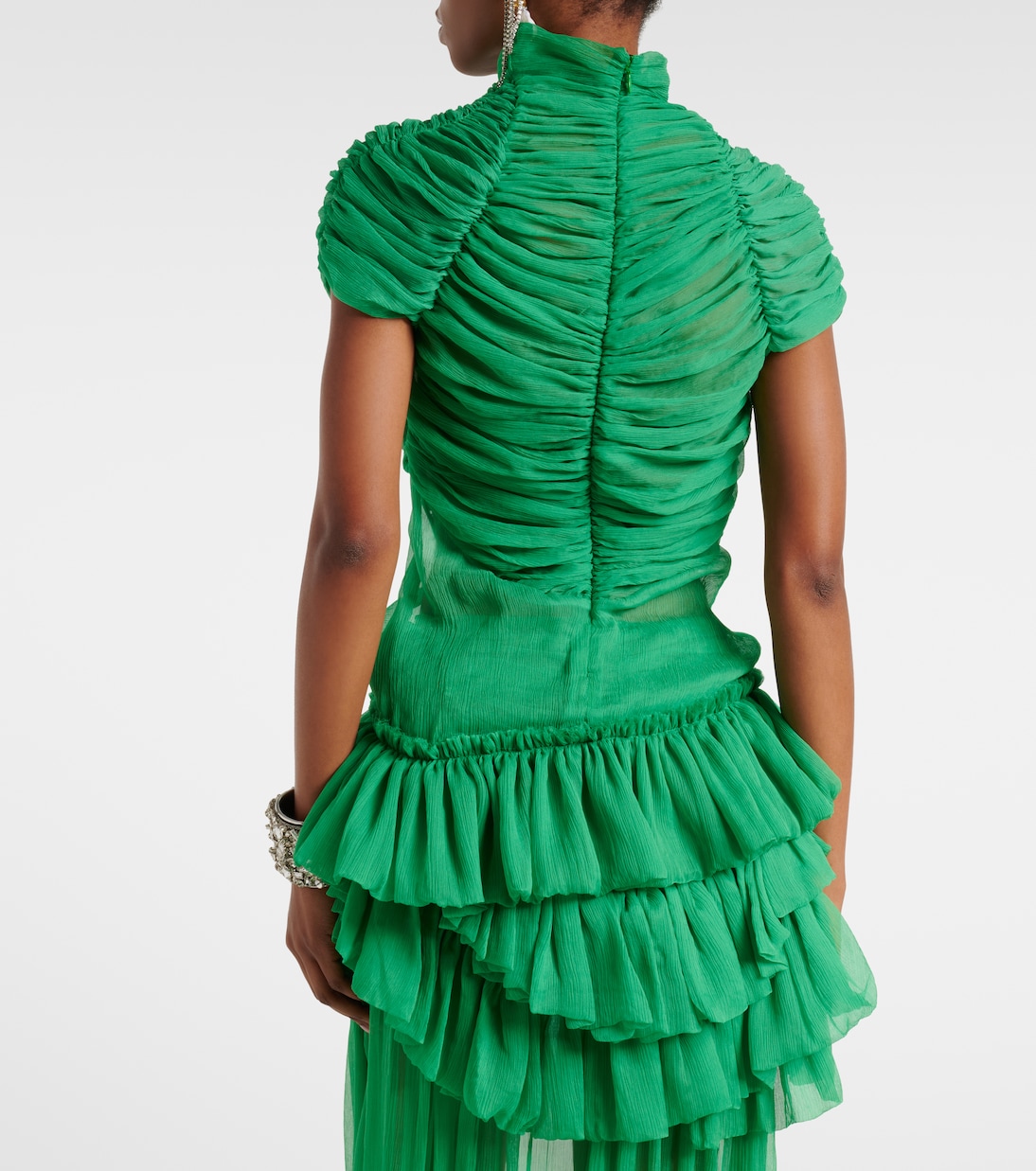 Ruffled silk top | Dries Van Noten