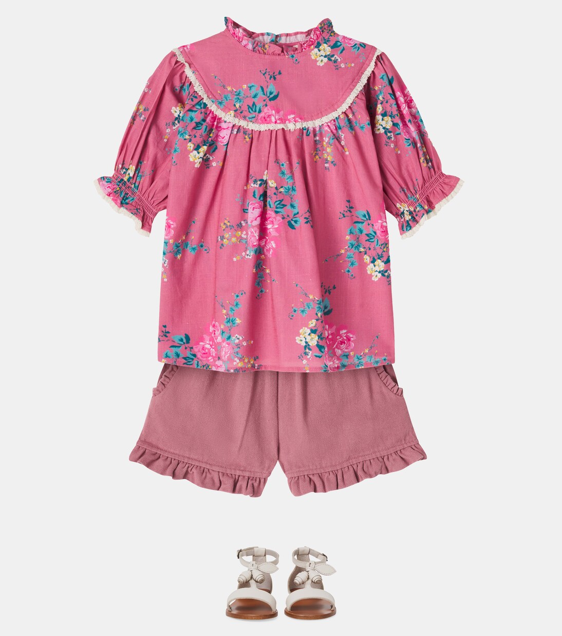 Simone ruffled denim shorts | C'era Una Volta