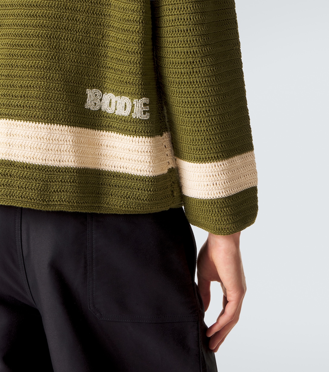 Marsh crochet cotton shirt | Bode