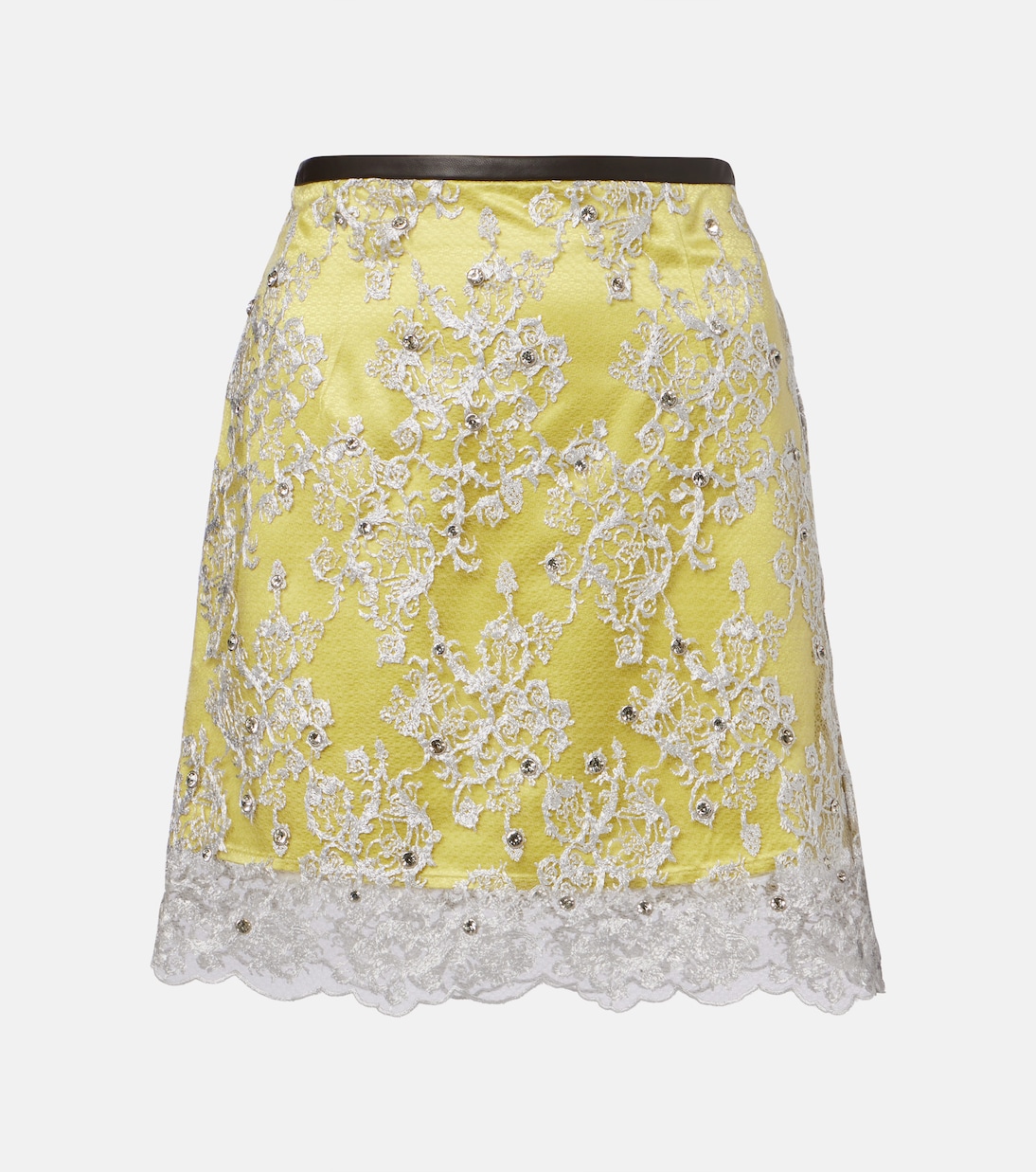 Embellished lace miniskirt | Jacques Wei