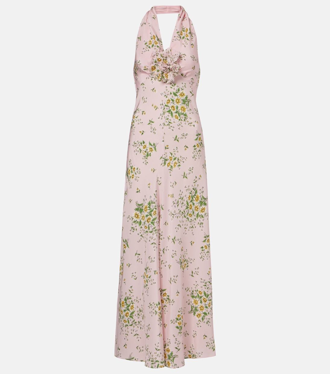Floral-appliqué floral silk crêpe gown | Rodarte