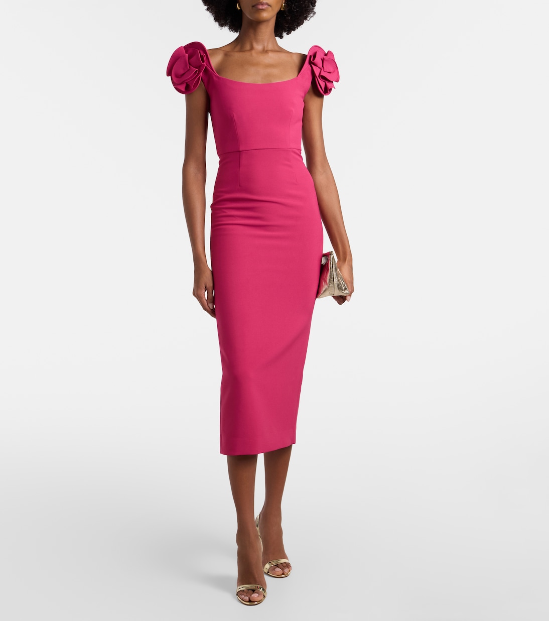 Floral-appliqué bustier dress | Roland Mouret