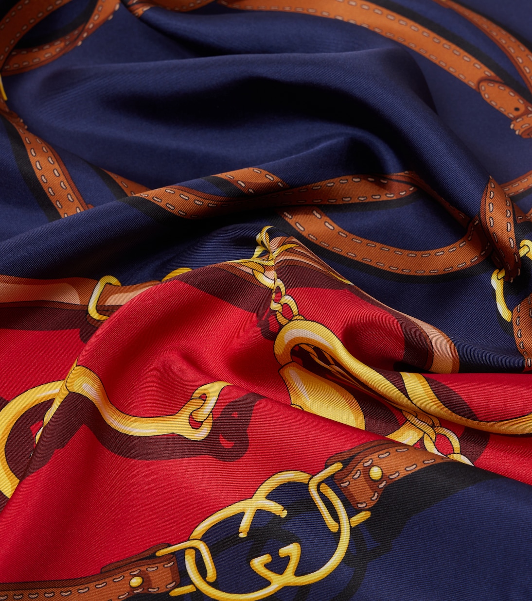 Printed reversible silk twill scarf | Gucci